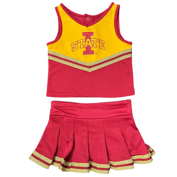 Colosseum Toddler Girl's I-State Cardinal & Gold Cheer Set